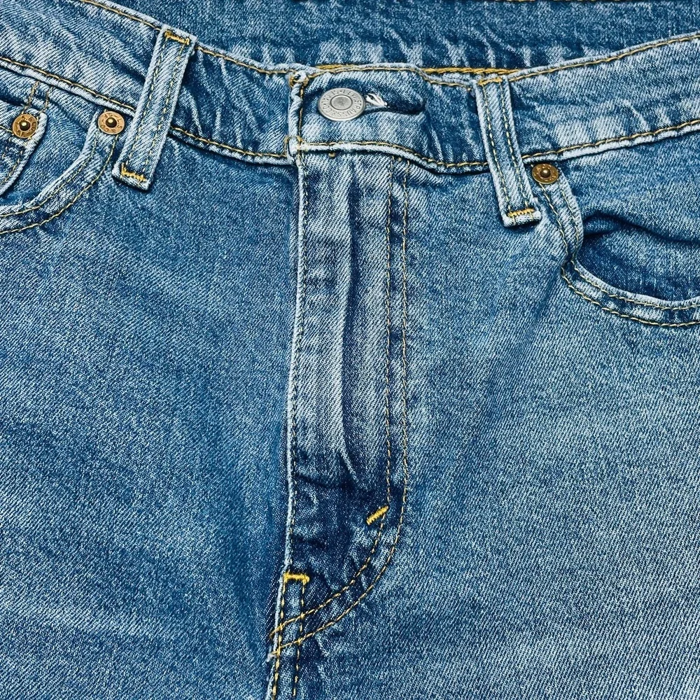 Levi's 512 Slim Taper Jeans Men 33x32 Light Wash Distressed Stretch